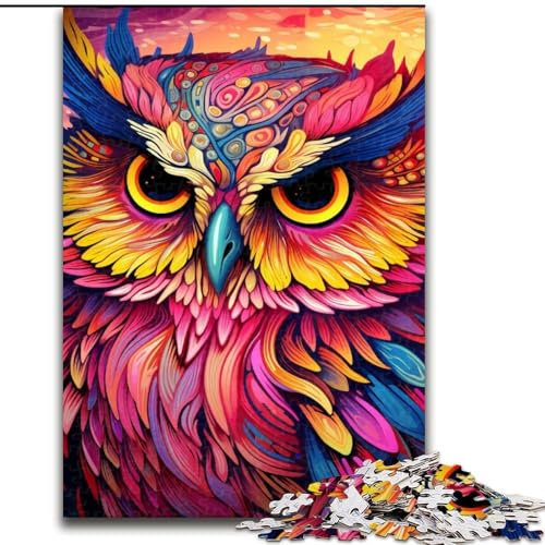 Puzzle 1000 Teile, rosa Eule, aus Holz, Kinder ab 14 Jahren, 50x75cm, Spaß für die ganze Familie, Basteln, perfekt für Geburtstage, Feiertage Puzzle 1000 Teile, rosa Eule, aus Holz, Kinder ab 14 Jahren, 50x75cm, Spaß für die ganze Familie, Basteln, perfekt für Geburtstage, Feiertage von LiJianXXE