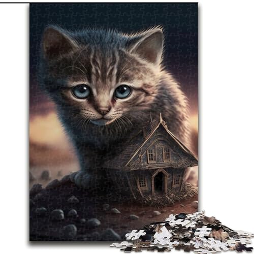 Puzzle 1000 Teile, süßes Katzenbaby, aus Holz, Eltern, Partner, Freunde – ab 14 Jahren, 50x75cm, für Heimdekoration, Gehirntraining Puzzle 1000 Teile, süßes Katzenbaby, aus Holz, Eltern, Partner, Freunde – ab 14 Jahren, 50x75cm, für Heimdekoration, Gehirntraining von LiJianXXE