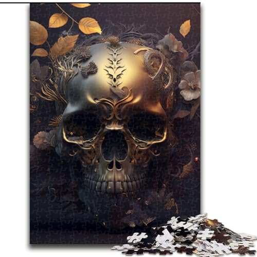 Puzzle 1000 Teile, wunderschöner Totenkopf aus Holz, Eltern, Partner, Freunde – ab 14 Jahren, 50x75cm, für Heimdekoration, Gehirntraining Puzzle 1000 Teile, wunderschöner Totenkopf aus Holz, Eltern, Partner, Freunde – ab 14 Jahren, 50x75cm, für Heimdekoration, Gehirntraining von LiJianXXE