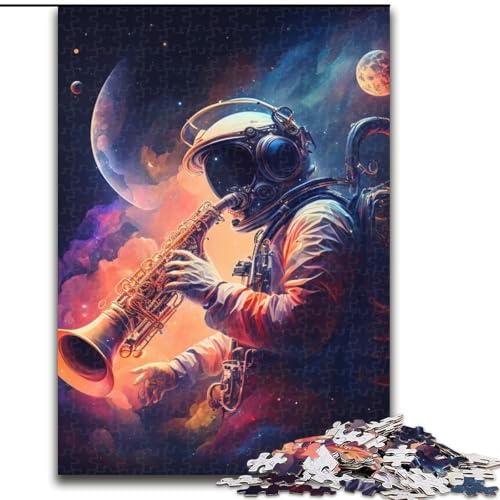 Puzzle 1000 Teile „Astronaut spielt Saxophon“ aus Holz, Kinder ab 14 Jahren, 50x75cm, Spaß für die ganze Familie, Basteln, perfekt für Geburtstage, Feiertage Puzzle 1000 Teile „Astronaut spielt Saxophon“ aus Holz, Kinder ab 14 Jahren, 50x75cm, Spaß für die ganze Familie, Basteln, perfekt für Geburtstage, Feiertage von LiJianXXE