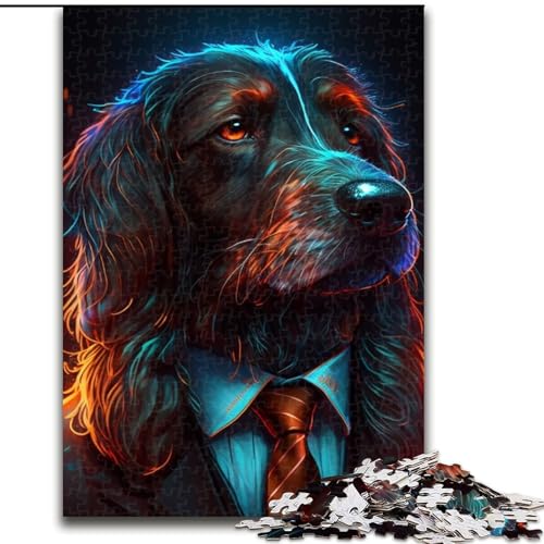 Puzzle 1000 Teile „Boss Dog“ aus Holz, anspruchsvolles Denkspiel für Jugendliche, 50x75cm, für Geburtstage, Feiertage und besondere Anlässe von LiJianXXE