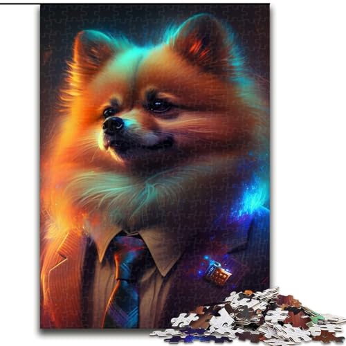Puzzle 1000 Teile „Boss Pomeranian“ aus Holz, Eltern, Partner, Freunde – ab 14 Jahren, 50x75cm, für Heimdekoration, Gehirntraining Puzzle 1000 Teile „Boss Pomeranian“ aus Holz, Eltern, Partner, Freunde – ab 14 Jahren, 50x75cm, für Heimdekoration, Gehirntraining von LiJianXXE