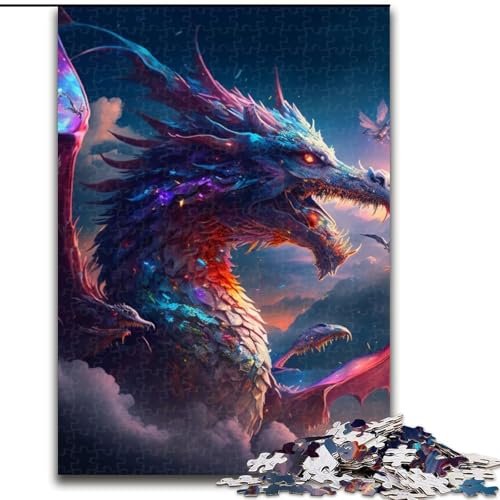 Puzzle 1000 Teile „Tapferer Drache“ aus Holz, Eltern, Partner, Freunde – ab 14 Jahren, 50x75cm, für Heimdekoration, Gehirntraining Puzzle 1000 Teile „Tapferer Drache“ aus Holz, Eltern, Partner, Freunde – ab 14 Jahren, 50x75cm, für Heimdekoration, Gehirntraining von LiJianXXE