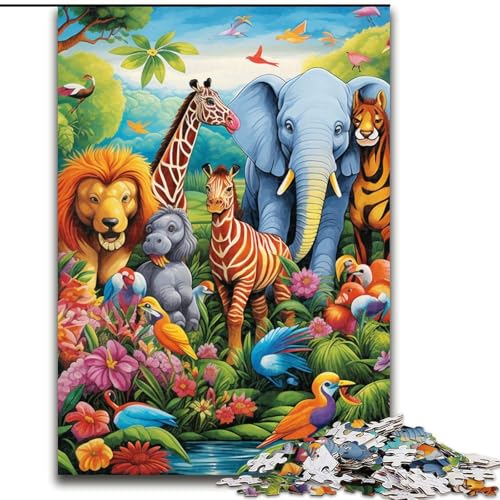 Puzzle 1000 Teile Afrikanische Tiere Puzzles aus Pappe, Geburtstage, Weihnachten, Halloween, Thanksgiving, Ostern 1000pcs(26x38cm) von LiJianXXE