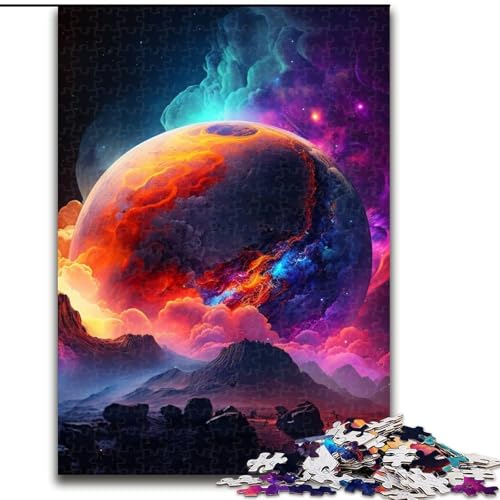Puzzle 1000 Teile Außerirdischer Planet aus Holz, Hochschwieriges Denkspiel für Jugendliche 50x75cm Lernspielzeug für Jugendliche, Home-Office-Dekor von LiJianXXE