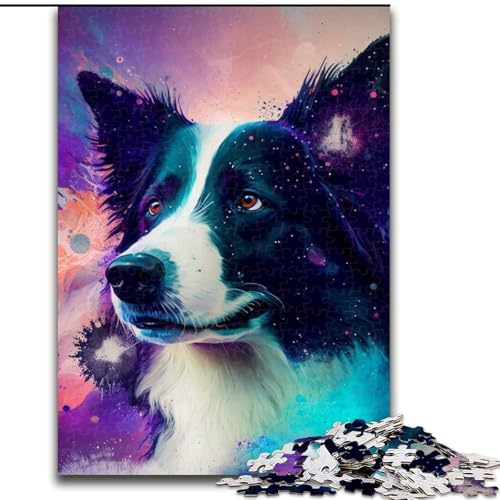 Puzzle 1000 Teile Border Collie aus Holz, Eltern, Partner, Freunde – ab 14 Jahren, 50x75cm, Geburtstagsgeschenkidee, anspruchsvolles Denkspiel Puzzle 1000 Teile Border Collie aus Holz, Eltern, Partner, Freunde – ab 14 Jahren, 50x75cm, Geburtstagsgeschenkidee, anspruchsvolles Denkspiel von LiJianXXE