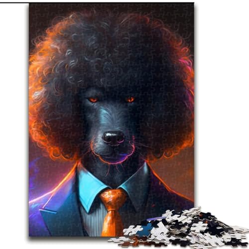 Puzzle 1000 Teile Boss Pudel aus Holz, Hochschwieriges Denkspiel für Jugendliche 50x75cm für Geburtstage, Feiertage und besondere Anlässe von LiJianXXE