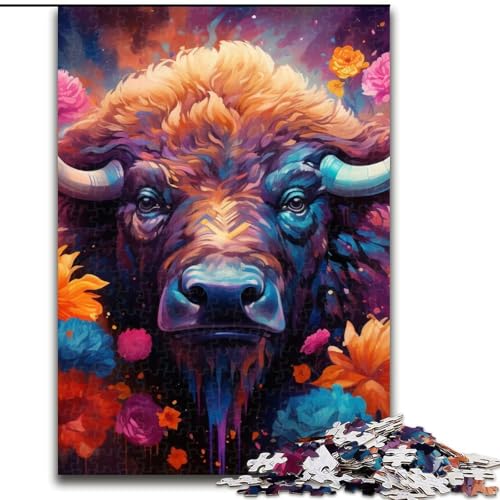 Puzzle 1000 Teile Büffel aus Holz, Kinder ab 14 Jahren, 50x75cm, Spaß für die ganze Familie, Basteln, perfekt für Geburtstage, Feiertage Puzzle 1000 Teile Büffel aus Holz, Kinder ab 14 Jahren, 50x75cm, Spaß für die ganze Familie, Basteln, perfekt für Geburtstage, Feiertage von LiJianXXE