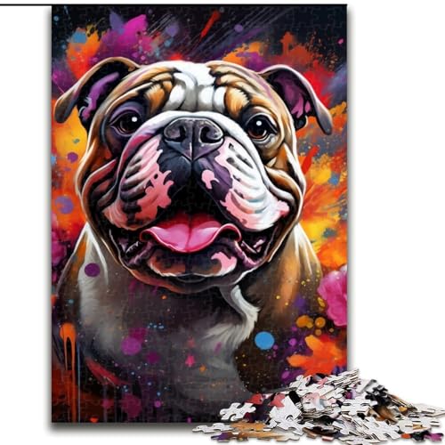 Puzzle 1000 Teile Bulldogge aus Holz, Eltern, Partner, Freunde – ab 14 Jahren, 50x75cm, für Heimdekoration, Gehirntraining Puzzle 1000 Teile Bulldogge aus Holz, Eltern, Partner, Freunde – ab 14 Jahren, 50x75cm, für Heimdekoration, Gehirntraining von LiJianXXE