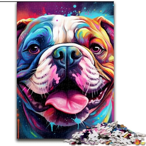 Puzzle 1000 Teile Bulldogge aus Holz, Eltern, Partner, Freunde – ab 14 Jahren, 50x75cm, für Heimdekoration, Gehirntraining Puzzle 1000 Teile Bulldogge aus Holz, Eltern, Partner, Freunde – ab 14 Jahren, 50x75cm, für Heimdekoration, Gehirntraining von LiJianXXE