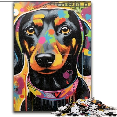 Puzzle 1000 Teile Dackel aus Holz, Hochschwieriges Denkspiel für Jugendliche 50x75cm für Geburtstage, Feiertage und besondere Anlässe Puzzle 1000 Teile Dackel aus Holz, Hochschwieriges Denkspiel für Jugendliche 50x75cm für Geburtstage, Feiertage und besondere Anlässe von LiJianXXE