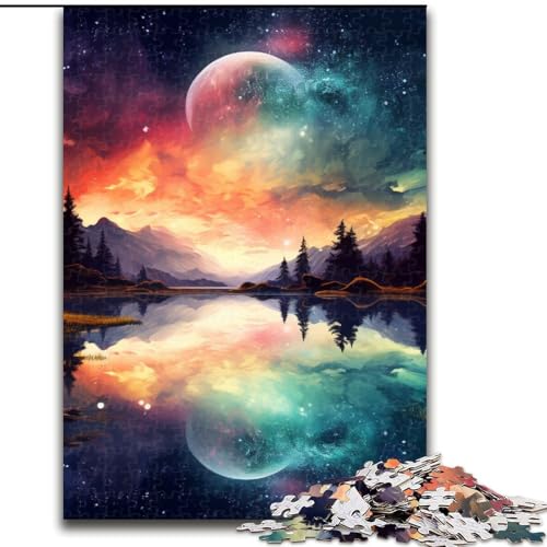 Puzzle 1000 Teile Fantasielandschaftspuzzle Aus Holz, Herausforderndes DIY-Denkspiel, Perfektes Familienspiel Oder Dekoratives Geschenk 1000pcs(50x75cm) von LiJianXXE