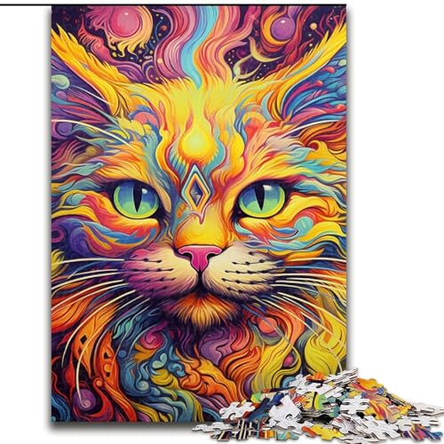 Puzzle 1000 Teile Gelbe Katze aus Holz, perfektes Weihnachts- und Neujahrsgeschenk, Feiertagsgeschenk 50x75cm, Lernspielzeug für Teenager, Heimbüro-Dekor Puzzle 1000 Teile Gelbe Katze aus Holz, perfektes Weihnachts- und Neujahrsgeschenk, Feiertagsgeschenk 50x75cm, Lernspielzeug für Teenager, Heimbüro-Dekor von LiJianXXE