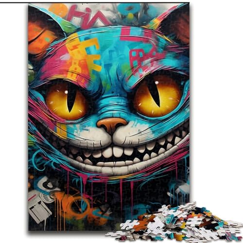 Puzzle 1000 Teile Katzen-Graffiti aus Holz, Eltern, Partner, Freunde – ab 14 Jahren, 50x75cm, für Heimdekoration, Gehirntraining Puzzle 1000 Teile Katzen-Graffiti aus Holz, Eltern, Partner, Freunde – ab 14 Jahren, 50x75cm, für Heimdekoration, Gehirntraining von LiJianXXE