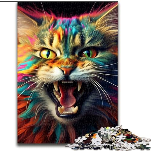 Puzzle 1000 Teile Kunstkatze aus Holz, hochschwieriges Denkspiel für Jugendliche, 50x75cm, Lernspielzeug für Jugendliche, Heimbüro-Dekor Puzzle 1000 Teile Kunstkatze aus Holz, hochschwieriges Denkspiel für Jugendliche, 50x75cm, Lernspielzeug für Jugendliche, Heimbüro-Dekor von LiJianXXE