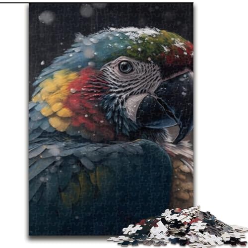 Puzzle 1000 Teile Kunstpapagei aus Holz, hochschwieriges Denkspiel für Jugendliche, 50x75cm, Lernspielzeug für Jugendliche, Heimbüro-Dekor von LiJianXXE