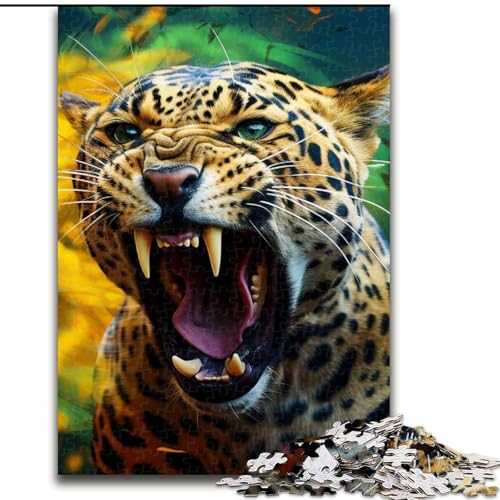Puzzle 1000 Teile Leopard aus Holz, Hochschwieriges Denkspiel für Jugendliche 50x75cm Lernspielzeug für Jugendliche, Home-Office-Dekor von LiJianXXE