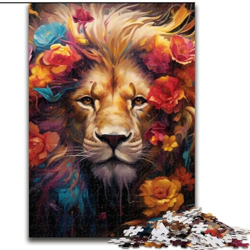 Puzzle 1000 Teile Löwe aus Holz, Eltern, Partner, Freunde – ab 14 Jahren, 50x75cm, für Heimdekoration, Gehirntraining Puzzle 1000 Teile Löwe aus Holz, Eltern, Partner, Freunde – ab 14 Jahren, 50x75cm, für Heimdekoration, Gehirntraining von LiJianXXE