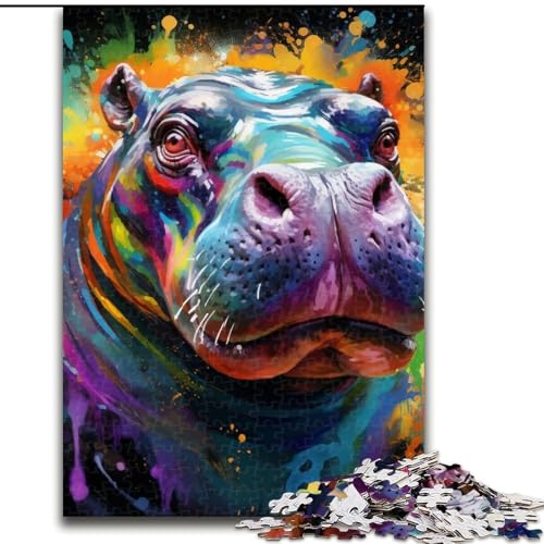 Puzzle 1000 Teile Nilpferd aus Holz, Eltern, Partner, Freunde – ab 14 Jahren, 50x75cm, Geburtstagsgeschenkidee, anspruchsvolles Denkspiel Puzzle 1000 Teile Nilpferd aus Holz, Eltern, Partner, Freunde – ab 14 Jahren, 50x75cm, Geburtstagsgeschenkidee, anspruchsvolles Denkspiel von LiJianXXE