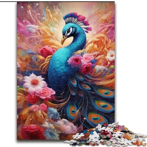 Puzzle 1000 Teile Pfau aus Holz, Eltern, Partner, Freunde – ab 14 Jahren, 50x75cm, für Heimdekoration, Gehirntraining Puzzle 1000 Teile Pfau aus Holz, Eltern, Partner, Freunde – ab 14 Jahren, 50x75cm, für Heimdekoration, Gehirntraining von LiJianXXE