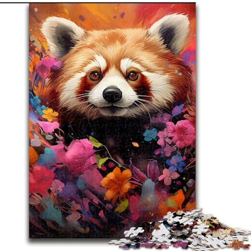 Puzzle 1000 Teile Roter Panda aus Holz, Hochschwieriges Denkspiel für Jugendliche 50x75cm für Geburtstage, Feiertage und besondere Anlässe von LiJianXXE
