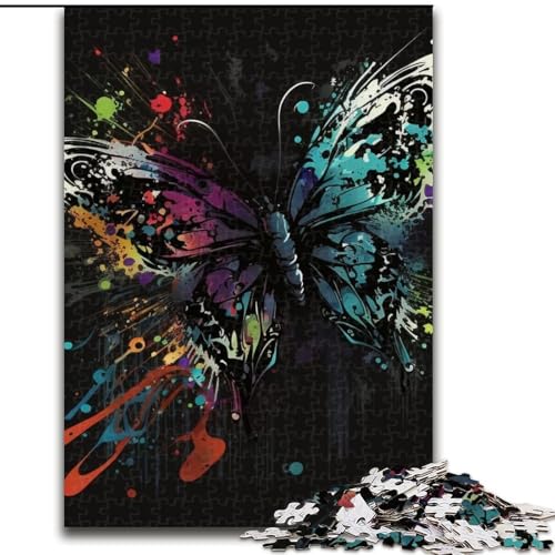 Puzzle 1000 Teile Schmetterlingskunst aus Holz, Eltern, Partner, Freunde – ab 14 Jahren, 50x75cm, für Heimdekoration, Gehirntraining Puzzle 1000 Teile Schmetterlingskunst aus Holz, Eltern, Partner, Freunde – ab 14 Jahren, 50x75cm, für Heimdekoration, Gehirntraining von LiJianXXE