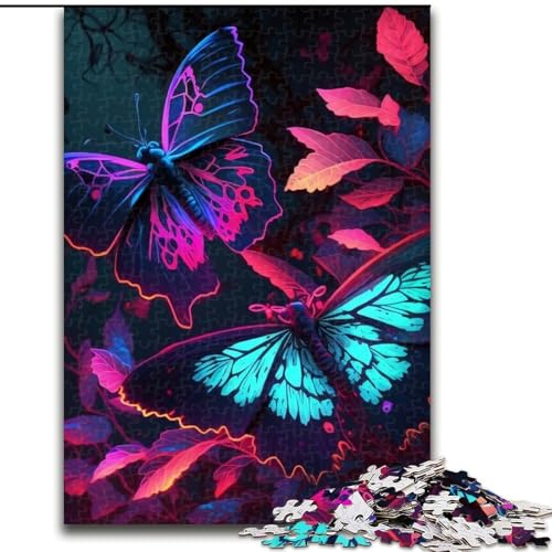 Puzzle 1000 Teile Schmetterlingskunst aus Holz, Eltern, Partner, Freunde – ab 14 Jahren, 50x75cm, für Heimdekoration, Gehirntraining Puzzle 1000 Teile Schmetterlingskunst aus Holz, Eltern, Partner, Freunde – ab 14 Jahren, 50x75cm, für Heimdekoration, Gehirntraining von LiJianXXE