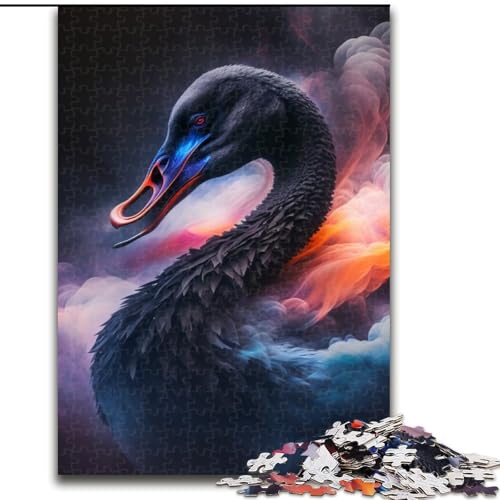 Puzzle 1000 Teile Schwarzer Schwanennebel aus Holz, Hochschwieriges Denkspiel für Jugendliche 50x75cm Lernspielzeug für Jugendliche, Home-Office-Dekor von LiJianXXE