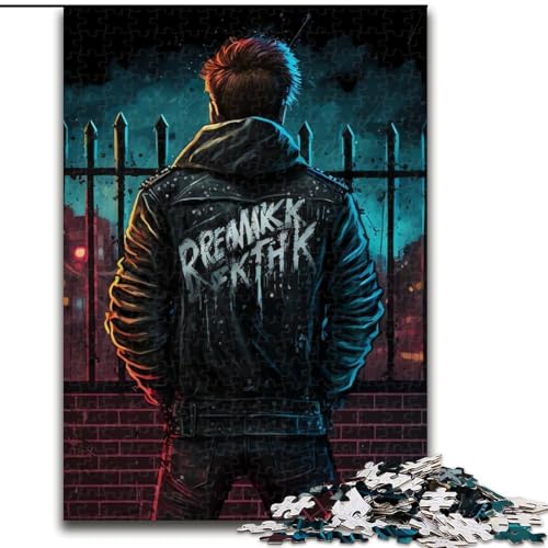 Puzzle 1000 Teile Street Punk aus Holz, einzigartige DIY-Heimdekor-Geschenkidee, 50x75cm, herausfordernd und unterhaltsam, Familienaktivität von LiJianXXE