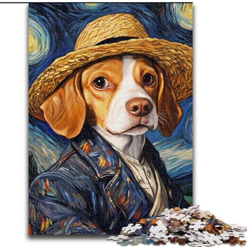 Puzzle 1000 Teile Van Gogh Beagle aus Holz, Eltern, Partner, Freunde – ab 14 Jahren, 50x75cm, Geburtstagsgeschenkidee, anspruchsvolles Denkspiel Puzzle 1000 Teile Van Gogh Beagle aus Holz, Eltern, Partner, Freunde – ab 14 Jahren, 50x75cm, Geburtstagsgeschenkidee, anspruchsvolles Denkspiel von LiJianXXE
