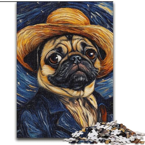Puzzle 1000 Teile Van Gogh Mops aus Holz, Kinder ab 14 Jahren, 50x75cm, Spaß für die ganze Familie, Basteln, perfekt für Geburtstage, Feiertage Puzzle 1000 Teile Van Gogh Mops aus Holz, Kinder ab 14 Jahren, 50x75cm, Spaß für die ganze Familie, Basteln, perfekt für Geburtstage, Feiertage von LiJianXXE