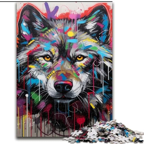 Puzzle 1000 Teile Wolf aus Holz, anspruchsvolles Denkspiel für Jugendliche 50x75cm für Geburtstage, Feiertage und besondere Anlässe Puzzle 1000 Teile Wolf aus Holz, anspruchsvolles Denkspiel für Jugendliche 50x75cm für Geburtstage, Feiertage und besondere Anlässe von LiJianXXE