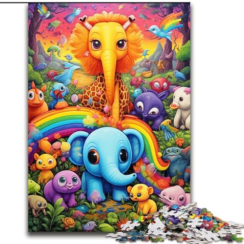 Puzzle 1000 Teile für Erwachsene, Afrikanische Tiere, Puzzle aus Pappe, pädagogische Aktivität zur Verbesserung kognitiver Fähigkeiten, 1000 Stück(26x38cm) von LiJianXXE