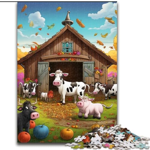 Puzzle 1000 Teile für Erwachsene, Bauernhoftier-Puzzle, aus Pappe, geeignet für Geburtstage, Halloween, Thanksgiving, Ostern, 1000 Stück(26x38cm) von LiJianXXE