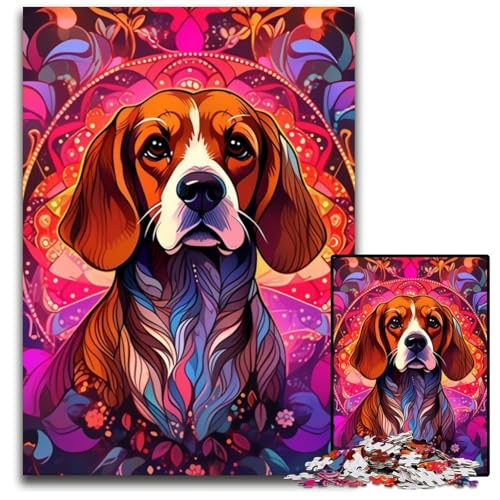Puzzle 1000 Teile für Erwachsene, Beagle-Kartonpuzzle, Geschenk für Männer und Frauen, Alltag und besondere Anlässe, 26x38cm/10,23x14,96 Zoll von LiJianXXE