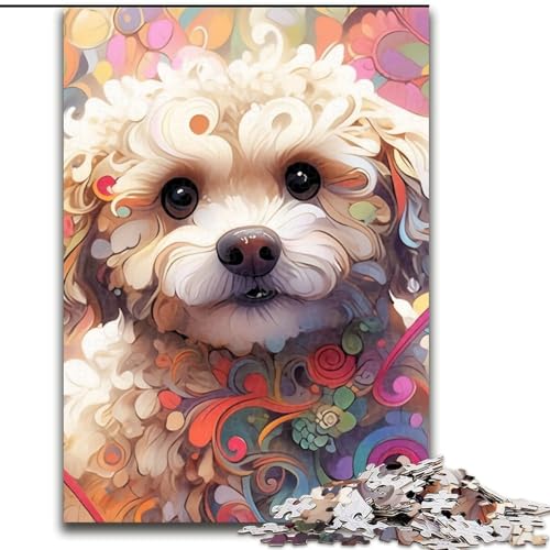 Puzzle 1000 Teile für Erwachsene, Bichon Frisé, aus Holz, entspannende Unterhaltung, Heimdekoration, 50x75cm, DIY-Kunstdekor Puzzle 1000 Teile für Erwachsene, Bichon Frisé, aus Holz, entspannende Unterhaltung, Heimdekoration, 50x75cm, DIY-Kunstdekor von LiJianXXE