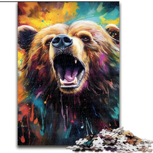 Puzzle 1000 Teile für Erwachsene, Braunbär, aus Holz, einzigartige DIY-Geschenkidee zur Heimdekoration, 50x75cm, anspruchsvolles Denkspiel – entspannendes Spielzeug für Teenager Puzzle 1000 Teile für Erwachsene, Braunbär, aus Holz, einzigartige DIY-Geschenkidee zur Heimdekoration, 50x75cm, anspruchsvolles Denkspiel – entspannendes Spielzeug für Teenager von LiJianXXE
