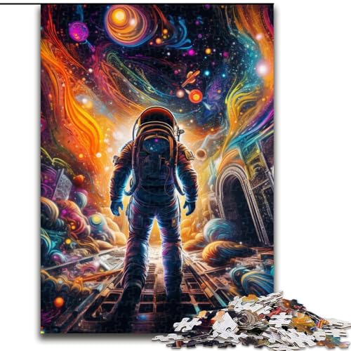Puzzle 1000 Teile für Erwachsene, Bunte Astronauten-Puzzles aus Pappe, anspruchsvolles Denkspiel für Teenager, Spaß für den Spieleabend mit der Familie, 1000 Teile(26x38cm) von LiJianXXE