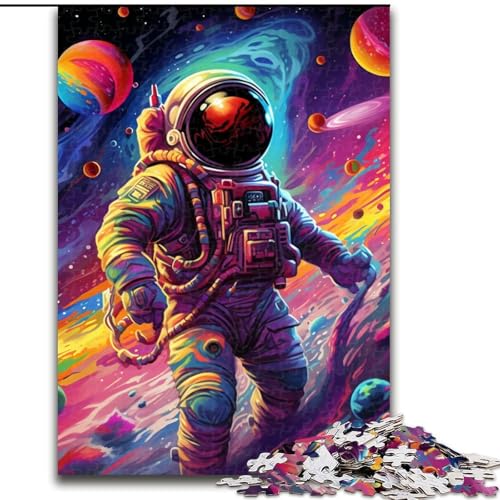 Puzzle 1000 Teile für Erwachsene, Bunte Astronauten-Puzzles aus Pappe, farbenfrohe Heimdekoration und interaktives Familienspiel, 1000 Teile(26x38cm) von LiJianXXE