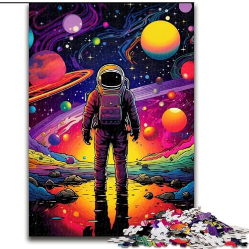 Puzzle 1000 Teile für Erwachsene, Bunte Astronauten-Puzzles aus Pappe, geeignet für Geburtstage, Halloween, Thanksgiving, Ostern, 1000 Stück(26x38cm) von LiJianXXE