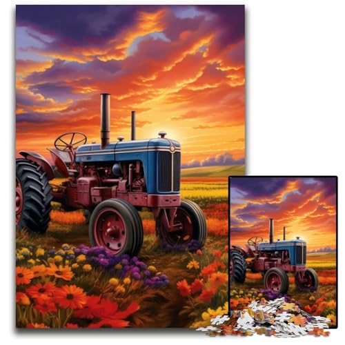 Puzzle 1000 Teile für Erwachsene, Bunte Traktor-Puzzles für Erwachsene, hochschwieriges Denkspiel für Jugendliche, 26x38cm/10,23x14,96 Zoll Puzzle 1000 Teile für Erwachsene, Bunte Traktor-Puzzles für Erwachsene, hochschwieriges Denkspiel für Jugendliche, 26x38cm/10,23x14,96 Zoll von LiJianXXE