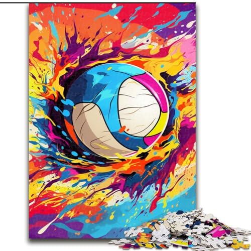 Puzzle 1000 Teile für Erwachsene, Bunter Volleyball aus Holz, einzigartige DIY-Geschenkidee zur Heimdekoration, 50x75cm, anspruchsvolles Denkspiel – entspannendes Spielzeug für Teenager Puzzle 1000 Teile für Erwachsene, Bunter Volleyball aus Holz, einzigartige DIY-Geschenkidee zur Heimdekoration, 50x75cm, anspruchsvolles Denkspiel – entspannendes Spielzeug für Teenager von LiJianXXE
