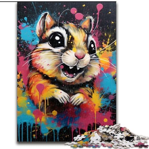 Puzzle 1000 Teile für Erwachsene, Eichhörnchen, aus Holz, perfekte Dekoration für Zuhause oder das Büro, 50x75cm, für Geburtstage, Feiertage, Weihnachten, Halloween Puzzle 1000 Teile für Erwachsene, Eichhörnchen, aus Holz, perfekte Dekoration für Zuhause oder das Büro, 50x75cm, für Geburtstage, Feiertage, Weihnachten, Halloween von LiJianXXE