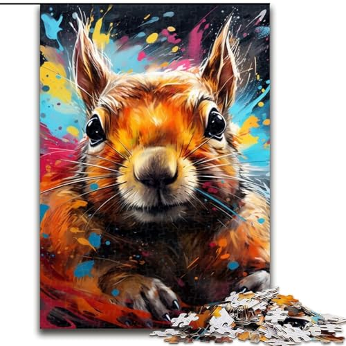 Puzzle 1000 Teile für Erwachsene, Eichhörnchen, aus Holz, perfekte Dekoration für Zuhause oder das Büro, 50x75cm, für Geburtstage, Feiertage, Weihnachten, Halloween Puzzle 1000 Teile für Erwachsene, Eichhörnchen, aus Holz, perfekte Dekoration für Zuhause oder das Büro, 50x75cm, für Geburtstage, Feiertage, Weihnachten, Halloween von LiJianXXE