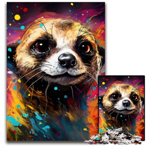 Puzzle 1000 Teile für Erwachsene, Erdmännchen-Puzzle für Erwachsene, schwieriges Denkspiel für Jugendliche, 50x75cm/19,68x29,52 Zoll Puzzle 1000 Teile für Erwachsene, Erdmännchen-Puzzle für Erwachsene, schwieriges Denkspiel für Jugendliche, 50x75cm/19,68x29,52 Zoll von LiJianXXE