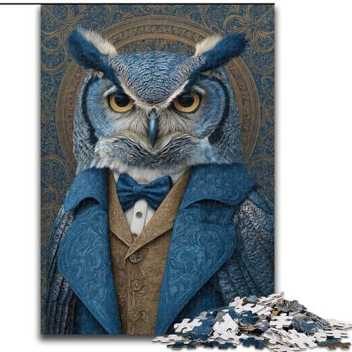 Puzzle 1000 Teile für Erwachsene, Eule, Dekomprimierendes intellektuelles Lernspielzeug, Geburtstagsgeschenk, Geschenke (Größe 50x75cm) von LiJianXXE
