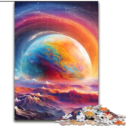 Puzzle 1000 Teile für Erwachsene, Fantasielandschaft, Puzzle aus Holz, Spielzeug, Geschenk, pädagogisches, intellektuelles, entspannendes Spaß-Familienspiel, 1000 Teile(50x75cm) von LiJianXXE
