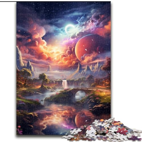 Puzzle 1000 Teile für Erwachsene, Fantasielandschafts-Puzzles aus Holz, ideal für Büro, Schlafzimmer, Wohnzimmerdekoration, 1000 Stück(50x75cm) von LiJianXXE