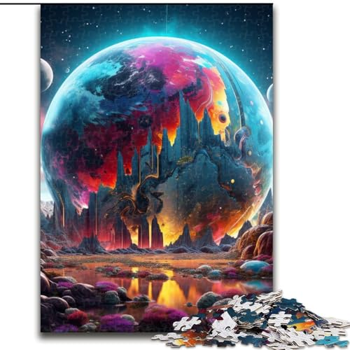 Puzzle 1000 Teile für Erwachsene, Fantasielandschaftspuzzle aus Holz, interaktives Familienspiel, DIY-Heimdekoration, Gehirn-Herausforderung, Geschenk, 1000 Stück(50x75cm) von LiJianXXE