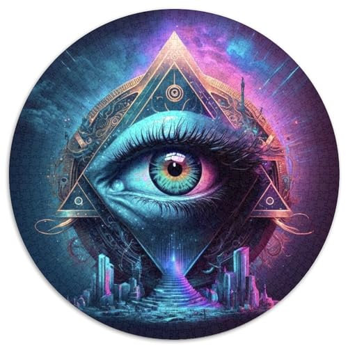 Puzzle 1000 Teile für Erwachsene, Farbpuzzle für Schüler, rund, 1000 Teile, Schwierigkeitsgrad: Anfänger, ideal als Geburtstags, 67,5 x 67,5 cm Puzzle 1000 Teile für Erwachsene, Farbpuzzle für Schüler, rund, 1000 Teile, Schwierigkeitsgrad: Anfänger, ideal als Geburtstags, 67,5 x 67,5 cm von LiJianXXE